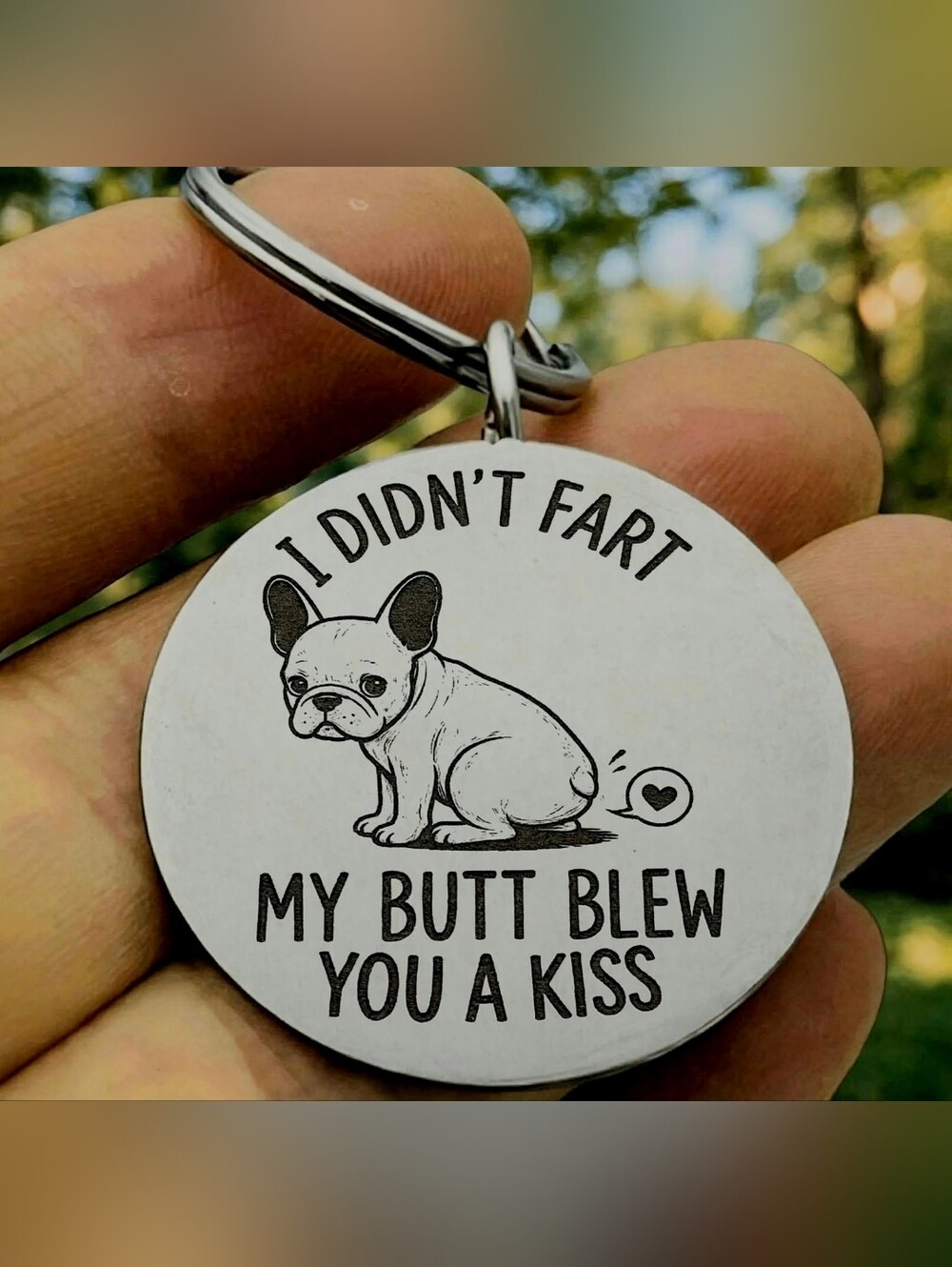 Puppy Dog Blow You A Kiss Funny Paw Baby Hot Art Keychain